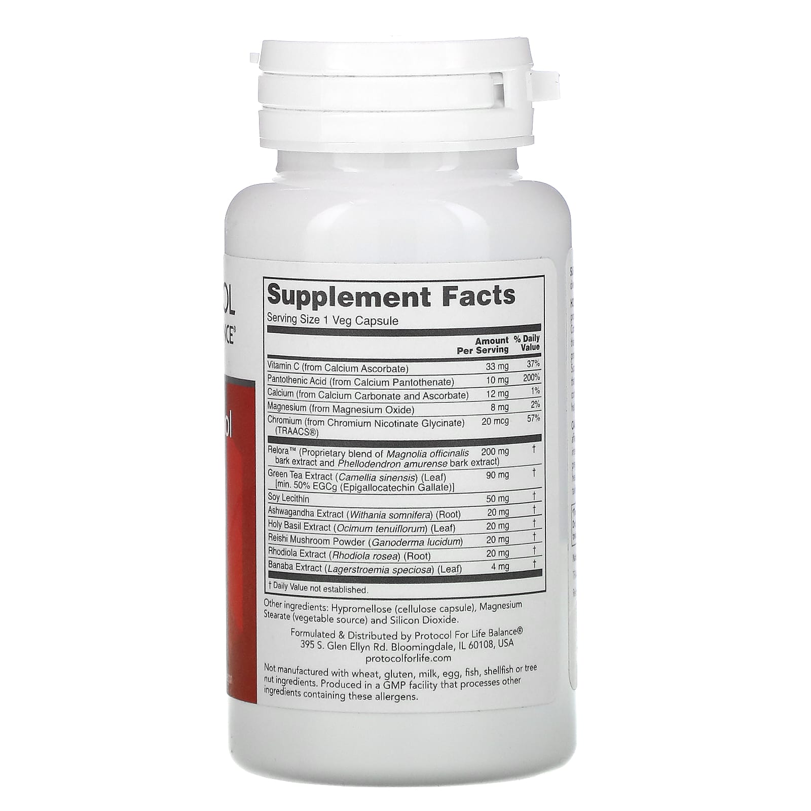 Protocol For Life Balance, Adrenal Cortisol Balance, 90 Veg Capsules UPC 707359133440 | HiLife Vitamins