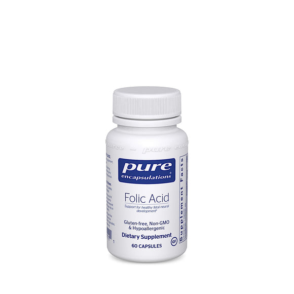 Pure Encapsulations, Folic Acid 800 mcg, 60 Capsules - 766298001111 | Hilife Vitamins