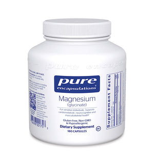 Pure Encapsulations, Magnesium Glycinate 120 mg, 180 Capsules - 766298001753 | Hilife Vitamins