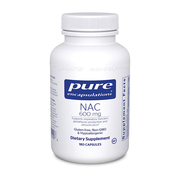 Pure Encapsulations, NAC 600 mg, 180 Capsules - 766298001906 | Hilife Vitamins