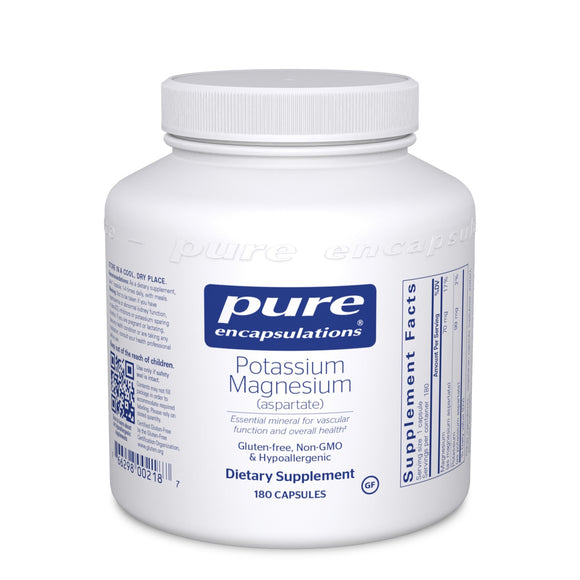 Pure Encapsulations, Potassium Magnesium aspartate, 180 Capsules - 766298002187 | Hilife Vitamins