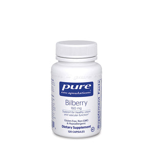Pure Encapsulations, Bilberry 160 mg, 120 Capsules - 766298003399 | Hilife Vitamins
