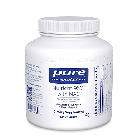 Pure Encapsulations, Nutrient 950 With Nac, 240 Capsules - 766298003856 | Hilife Vitamins