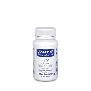 Pure Encapsulations, Zinc Citrate, 60 Capsules - 766298004549 | Hilife Vitamins