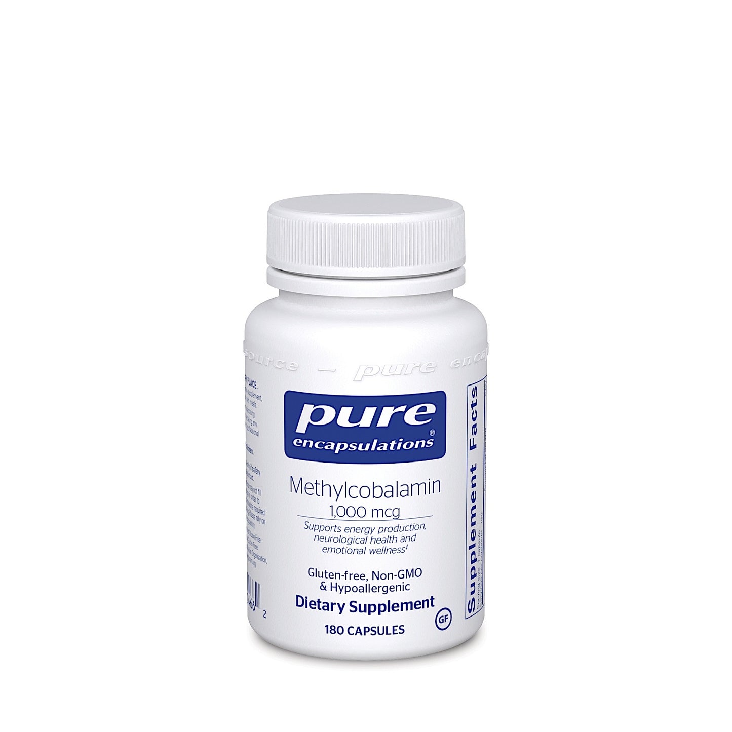 Pure Encapsulations, Methylcobalamin 1000 mcg, 180 Capsules - 766298004662 | Hilife Vitamins