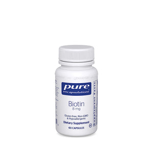 Pure Encapsulations, Biotin 8 mg, 60 Capsules - 766298006819 | Hilife Vitamins