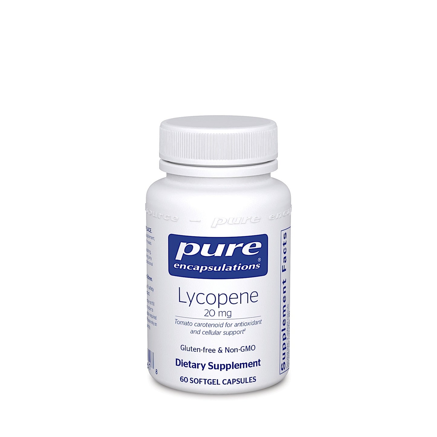 Pure Encapsulations, Lycopene 20 Mg, 60 Softgels - 766298007618 | Hilife Vitamins