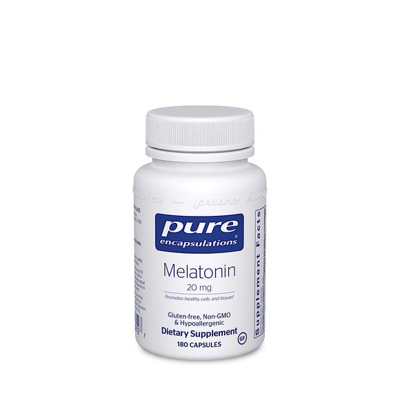 Pure Encapsulations, Melatonin 20 mg, 180 Capsules - 766298008127 | Hilife Vitamins