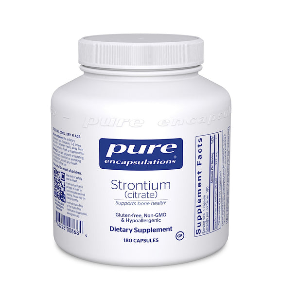 Pure Encapsulations, Strontium Citrate 227 mg, 180 Capsules - 766298008684 | Hilife Vitamins
