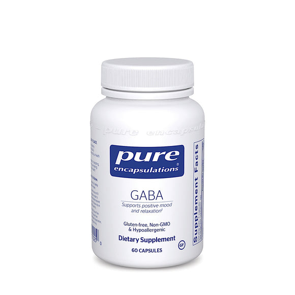 Pure Encapsulations, GABA, 60 Capsules - 766298010250 | Hilife Vitamins