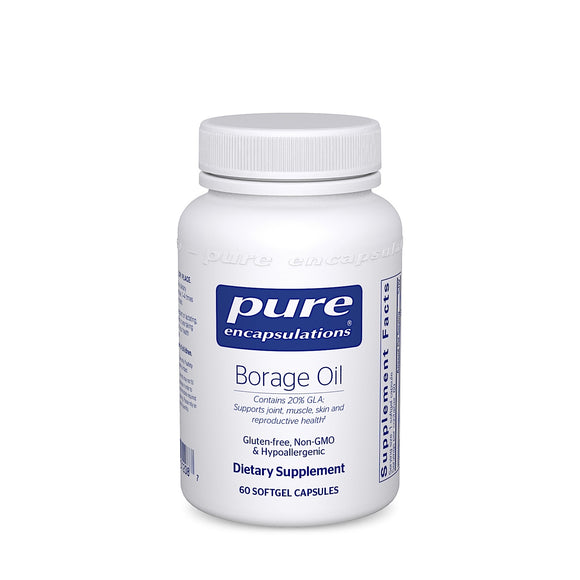 Pure Encapsulations, Borage Oil, 60 Softgels - 766298012087 | Hilife Vitamins