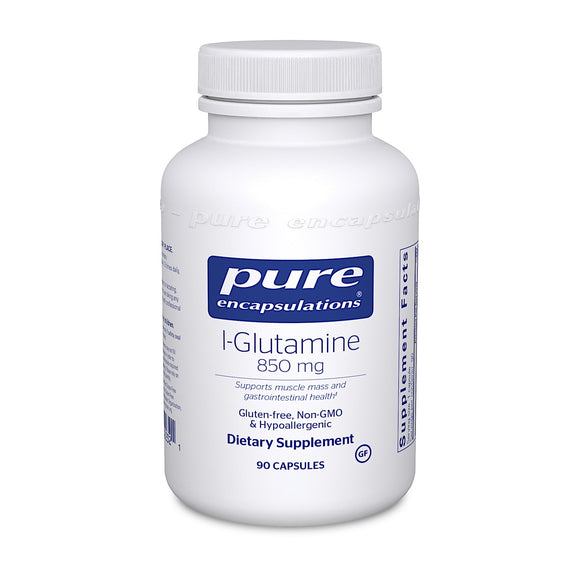 Pure Encapsulations, l-Glutamine 850 mg, 90 Capsules - 766298022321 | Hilife Vitamins