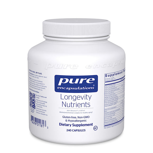 Pure Encapsulations, Longevity Nutrients, 240 Capsules - 766298011813 | Hilife Vitamins