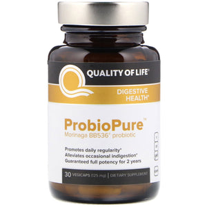 Quality Of Life, Probiopure Bb536 125 mg, 30 Vegetarian Capsules - 812259003165 | Hilife Vitamins