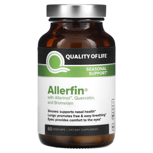 Quality Of Life, Allerfin, 60 VegiCaps - 812259003042 | Hilife Vitamins