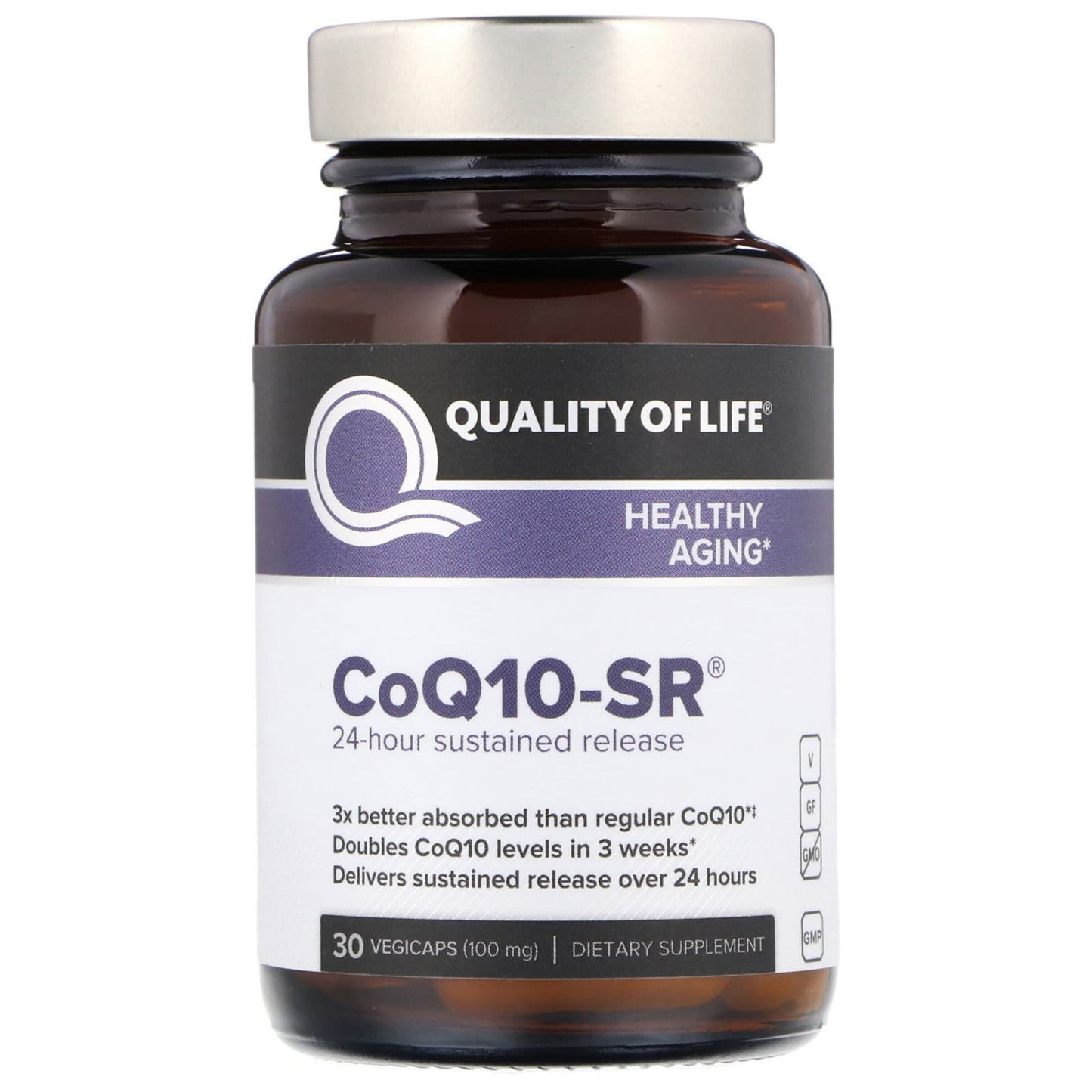 Quality Of Life, CoQ10 - SR 100mg, 30 vcaps UPC 812259003141 | HiLife Vitamins