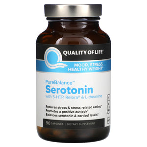 Quality Of Life, Pure Balance Seratonin, 90 Vegetarian Capsules - 812259003202 | Hilife Vitamins