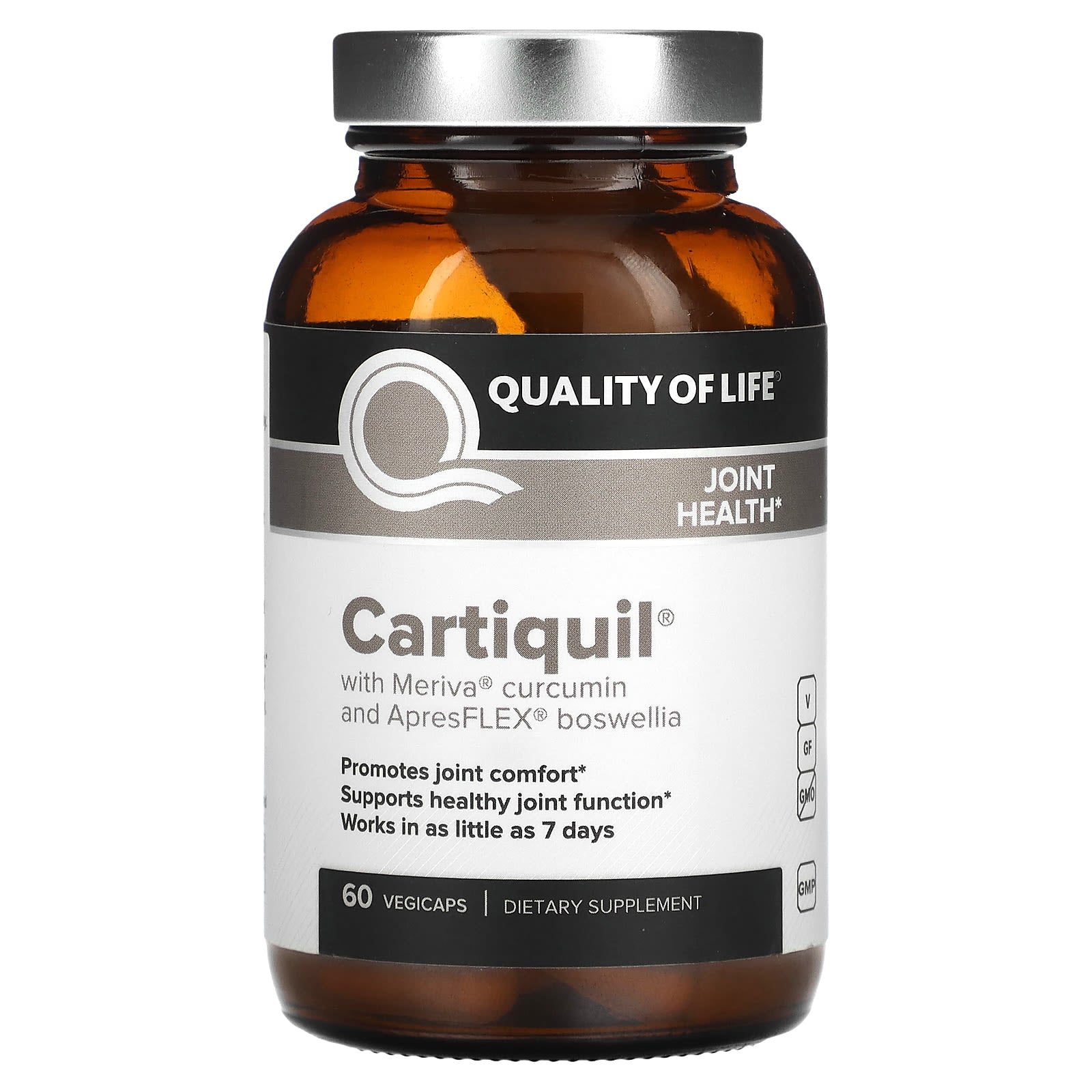 Quality Of Life, Cartiquil, 60 VegiCaps UPC 812259003257 | HiLife Vitamins