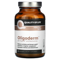 Quality Of Life, Oligoderm with Oligonol and Niacinamide, 60 VegiCaps UPC 812259003646 | HiLife Vitamins