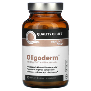 Quality Of Life, Oligoderm with Oligonol and Niacinamide, 60 VegiCaps - 812259003646 | Hilife Vitamins
