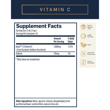 Quicksilver Scientific, Liposomal Vitamin C, 4 fl oz UPC 653341621108 | HiLife Vitamins