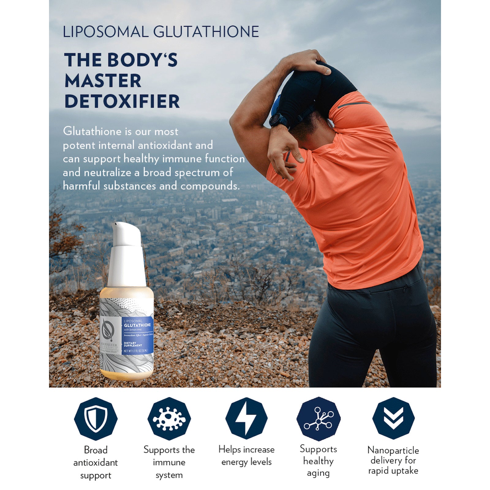 Quicksilver Scientific, Liposomal Glutathione With Lemon Mint, 1.7 Fl | HiLife Vitamins Quicksilver Scientific, Liposomal Glutathione With Lemon Mint, 1.7 Fl | HiLife Vitamins