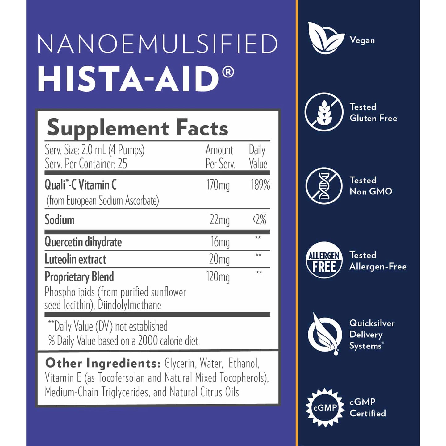 Quicksilver Scientific, Nanoemulsified Hista Aid, 1.7 Oz - 752830988989 | Hilife Vitamins