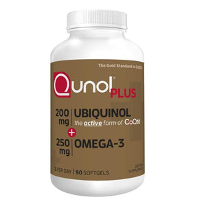 Qunol, Ubiquinol 200 mg + Omega 250 mg, 90 Softgels - 898440001059 | Hilife Vitamins