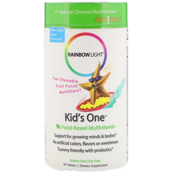 Rainbow Light, Kids One Multivitamin, 90 Tablets - 021888109821 | Hilife Vitamins