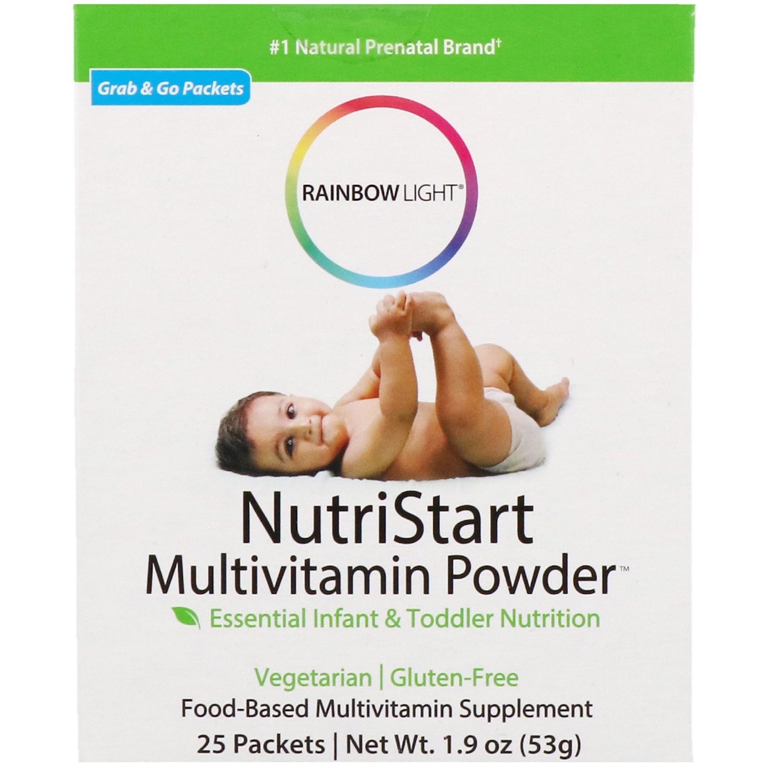 Rainbow Light, Nutristart Multivitamin Powder, 25 Packets UPC 021888113118 | HiLife Vitamins