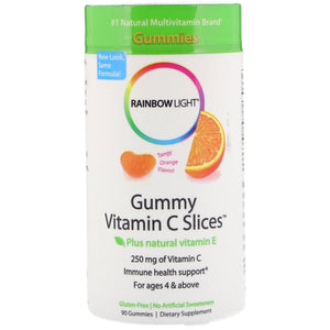 Rainbow Light, Vitamin C Slices, 90 Gummies - 021888120338 | Hilife Vitamins