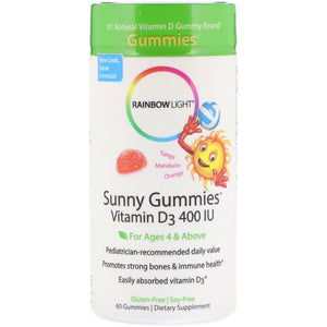 Rainbow Light, Vitamin D Sunny, 60 Gummies - 021888120536 | Hilife Vitamins