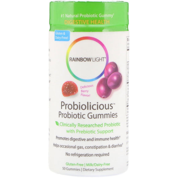 Rainbow Light, Probiolicious, 50 Gummies - 021888121212 | Hilife Vitamins