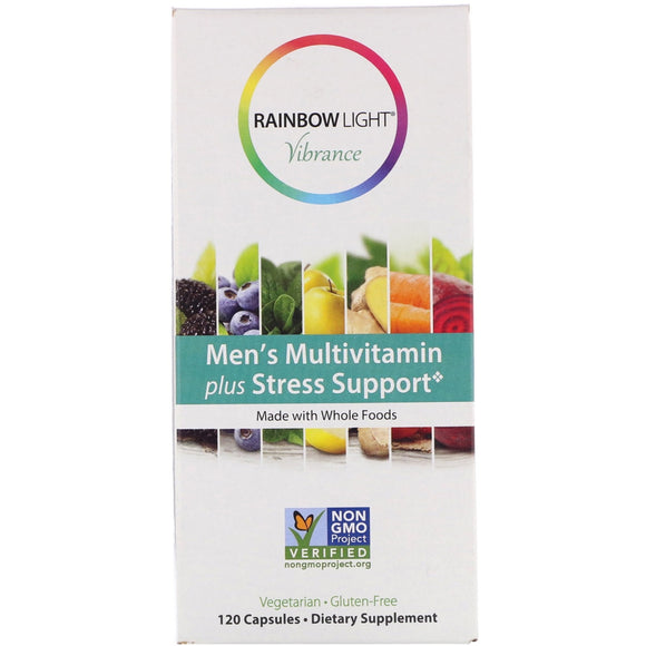 Rainbow Light, Vibrance Men's Multivitamin Plus Stress Support, 120 Vegetarian Capsules - 021888780617 | Hilife Vitamins