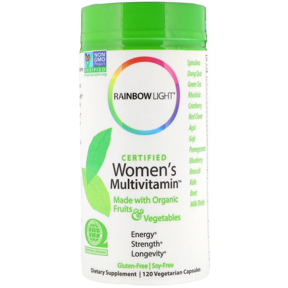 Rainbow Light, Women's Organic Multivitamin, 120 Capsules - 021888800018 | Hilife Vitamins