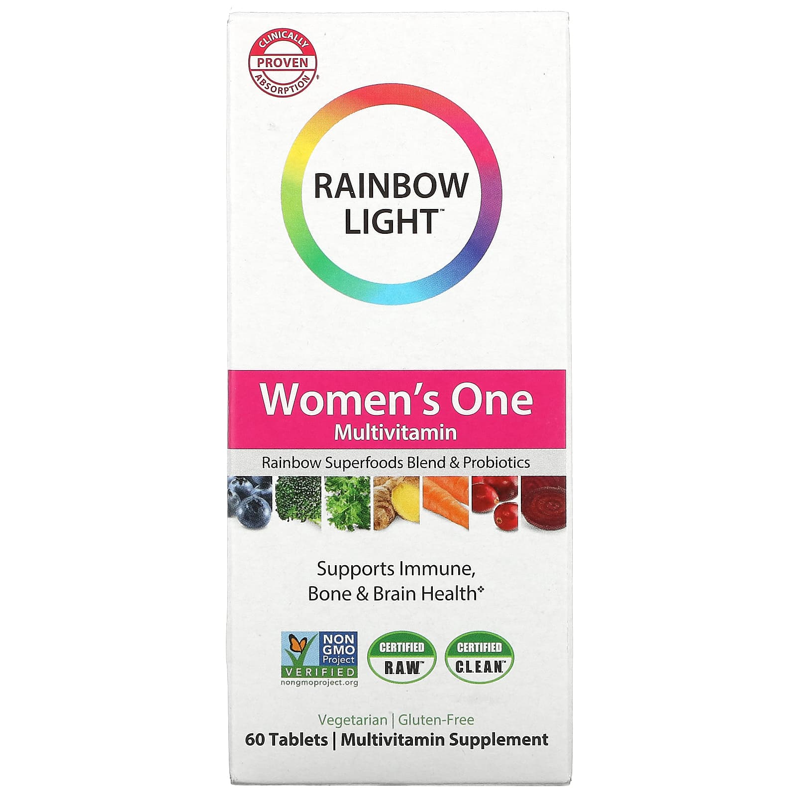 Rainbow Light, Vibrance Womens One NonGMO, 60 Tablets - 021888217038 | Hilife Vitamins