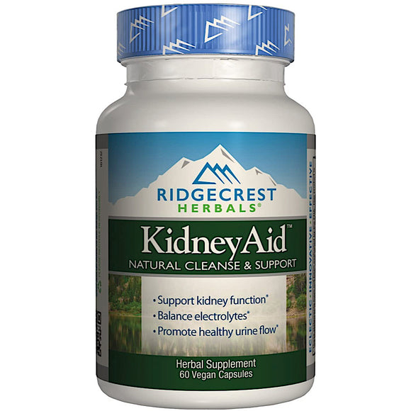 Ridgecrest Herbals, Kidney Aid, 60 Vegan Capsules - 355724001681 | Hilife Vitamins