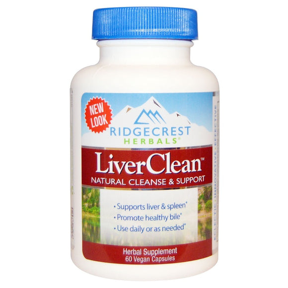 Ridgecrest Herbals, Liver Clean, 60 Vegan Capsules - 355724001728 | Hilife Vitamins