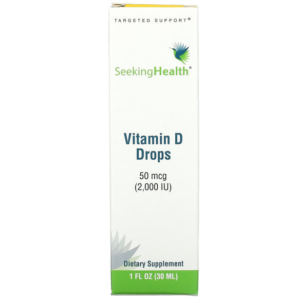 Seeking Health, Vitamin D Drops, 50 mcg (2,000 IU), 1 fl oz (30 ml) - 810007521336 | Hilife Vitamins