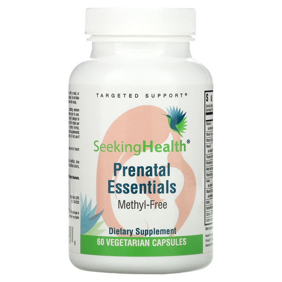 Seeking Health, Prenatal Essentials, Methyl-Free, 60 Vegetarian Capsules - 810007521596 | Hilife Vitamins