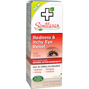 Similasan, Redness & Itchy Eye Relief, 0.33 Oz - 094841300634 | Hilife Vitamins