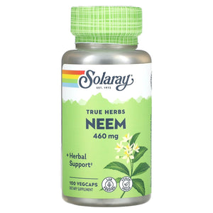 Solaray, True Herbs, Neem, 460 mg, 100 VegCaps - 076280014051 | Hilife Vitamins