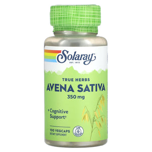 Solaray, True Herbs, Avena Sativa, 350 mg, 100 VegCaps - 076280014181 | Hilife Vitamins