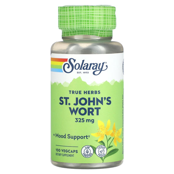 Solaray, True Herbs St. John’s Wort, 325 mg, 100 VegCaps - 076280015539 | Hilife Vitamins