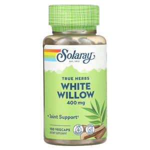 Solaray, White Willow Bark 400 mg, 100 VegCaps - 076280016604 | Hilife Vitamins