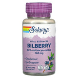 Solaray, Bilberry Extract 1 Daily 160 mg, 30 VegCaps - 076280031126 | Hilife Vitamins