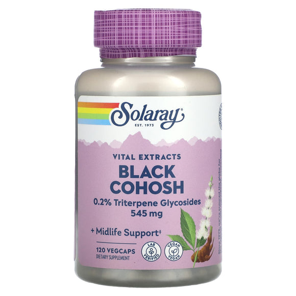 Solaray, Vital Extracts, Black Cohosh, 545 mg, 120 VegCaps - 076280031706 | Hilife Vitamins