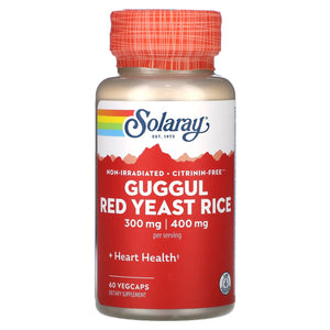 Solaray, Guggul, Red Yeast Rice, 60 VegCaps - 076280036596 | Hilife Vitamins