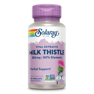 Solaray, Milk Thistle 1 Daily 350 mg, 30 VegCaps - 076280037036 | Hilife Vitamins
