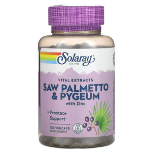 Solaray, Pygeum & Saw Palmetto 100/320 mg, 120 VegCaps - 076280037685 | Hilife Vitamins